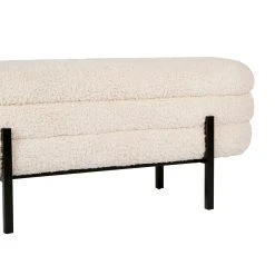 SEMA DESIGN Banc Coffre En Tissu Bouclette Crème Et Fer Noir - Cosine -SEMA design Boutique 0539f 76523 det03 hdd