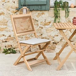 Alice's Garden Ensemble Table + 2 Chaises De Jardin Avec Coussins Beige En Acacia Et Cannage - Bohemia -SEMA design Boutique 07c86 ensemble table et chaises de jardin bohemia 2