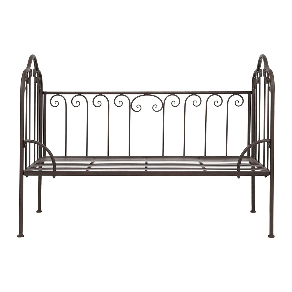 Comptoir De Famille Banquette 2 Places En Fer Brun - Charmet 3 Comptoir De Famille Banquette 2 Places En Fer Brun - Charmet