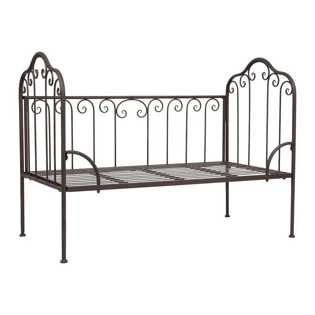 Comptoir De Famille Banquette 2 Places En Fer Brun - Charmet 4 Comptoir De Famille Banquette 2 Places En Fer Brun - Charmet – Image 2