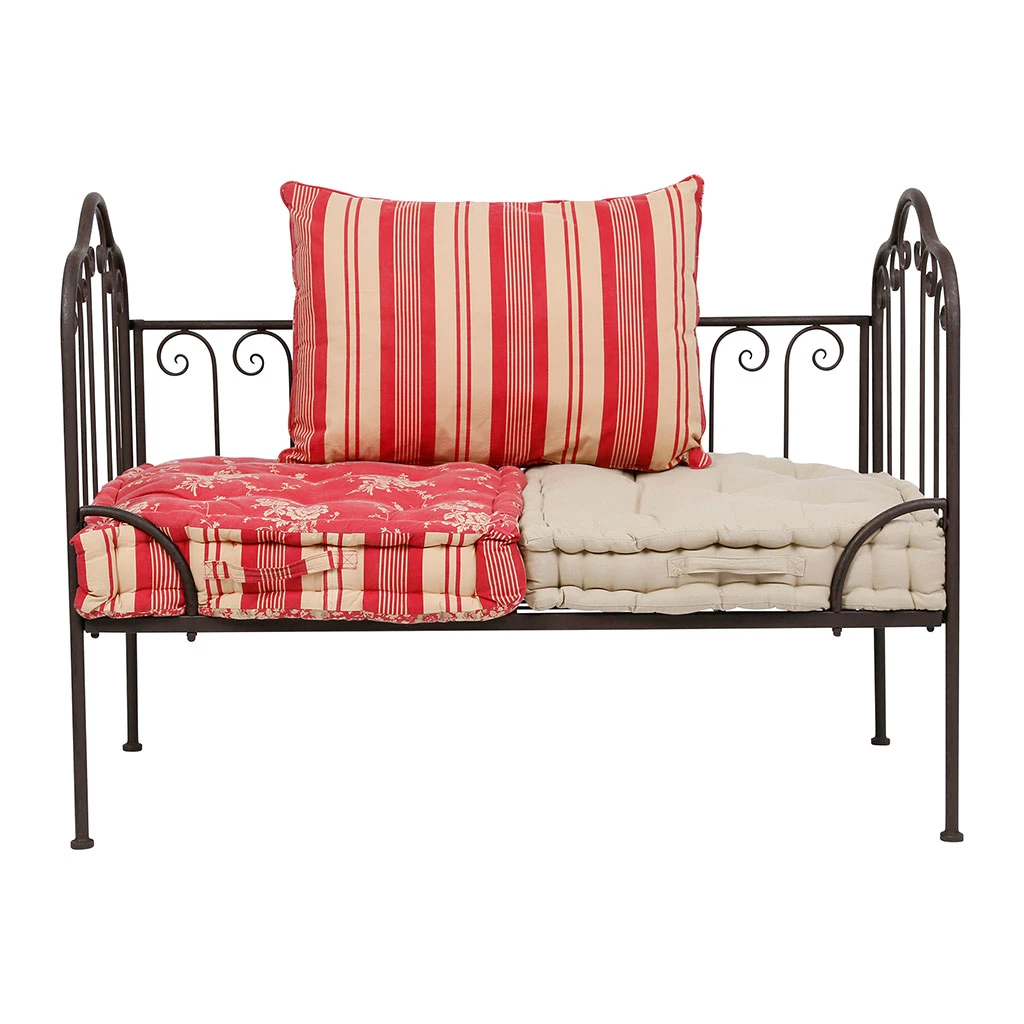 Comptoir De Famille Banquette 2 Places En Fer Brun - Charmet 7 Comptoir De Famille Banquette 2 Places En Fer Brun - Charmet – Image 5