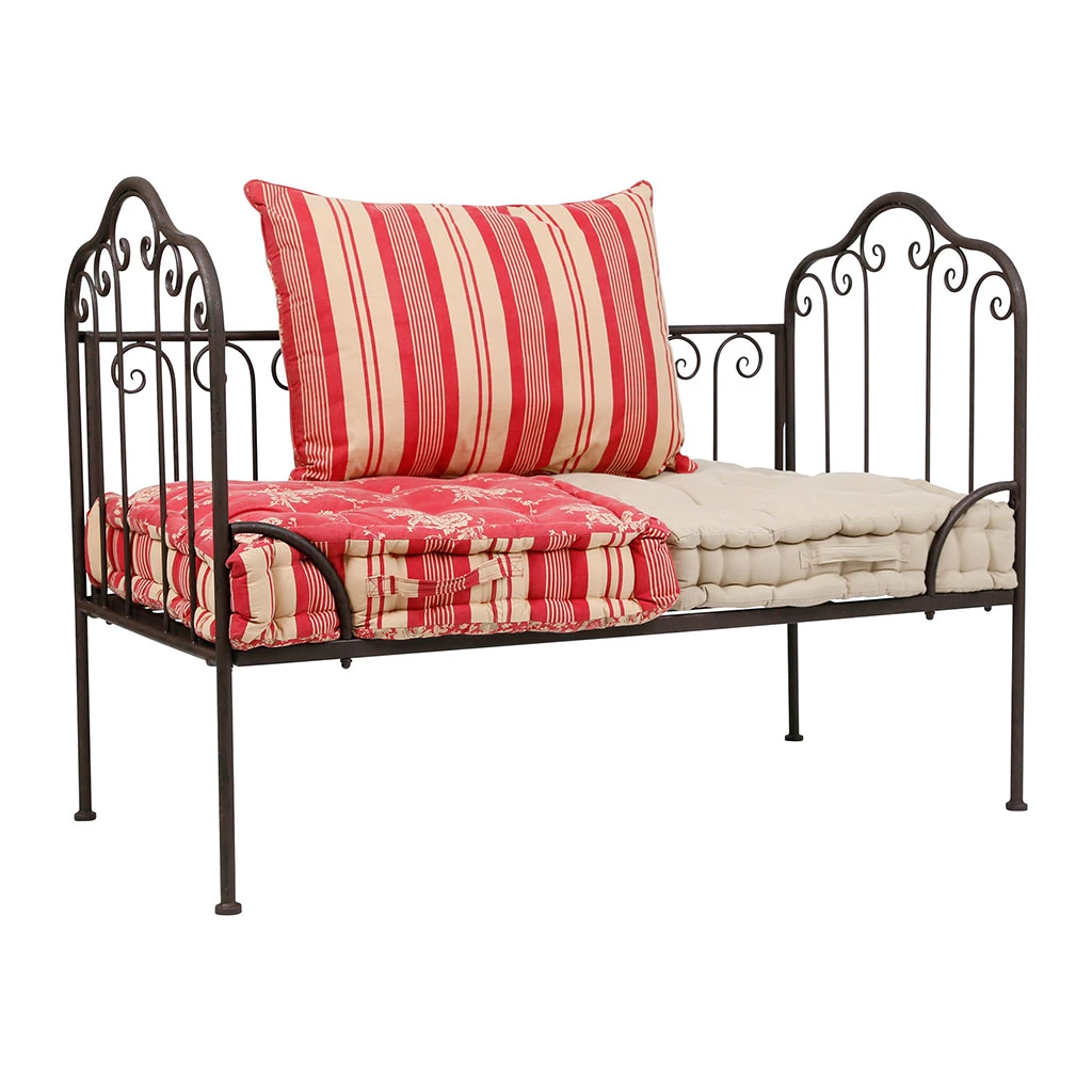 Comptoir De Famille Banquette 2 Places En Fer Brun - Charmet 8 Comptoir De Famille Banquette 2 Places En Fer Brun - Charmet – Image 6