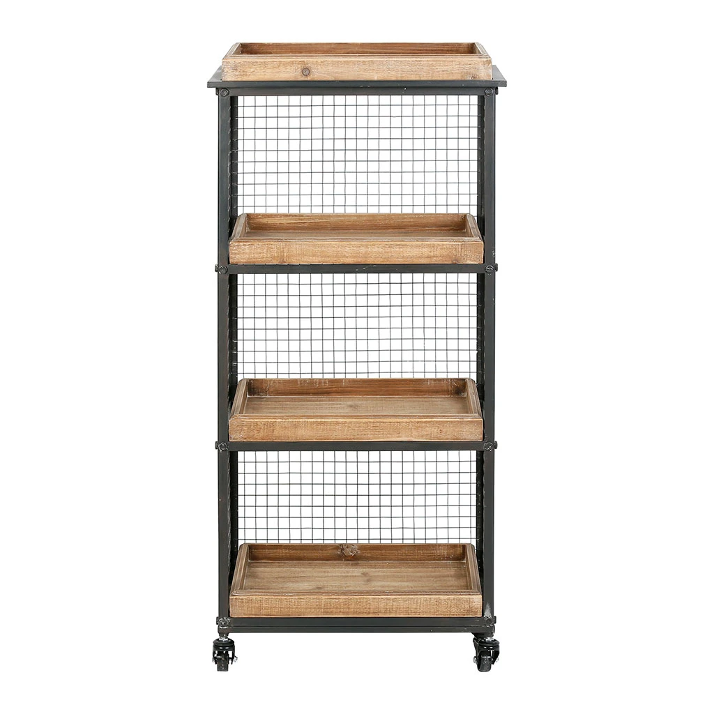 Comptoir De Famille Desserte à Roulette En Sapin Naturel Et Fer 3 Comptoir De Famille Desserte à Roulette En Sapin Naturel Et Fer