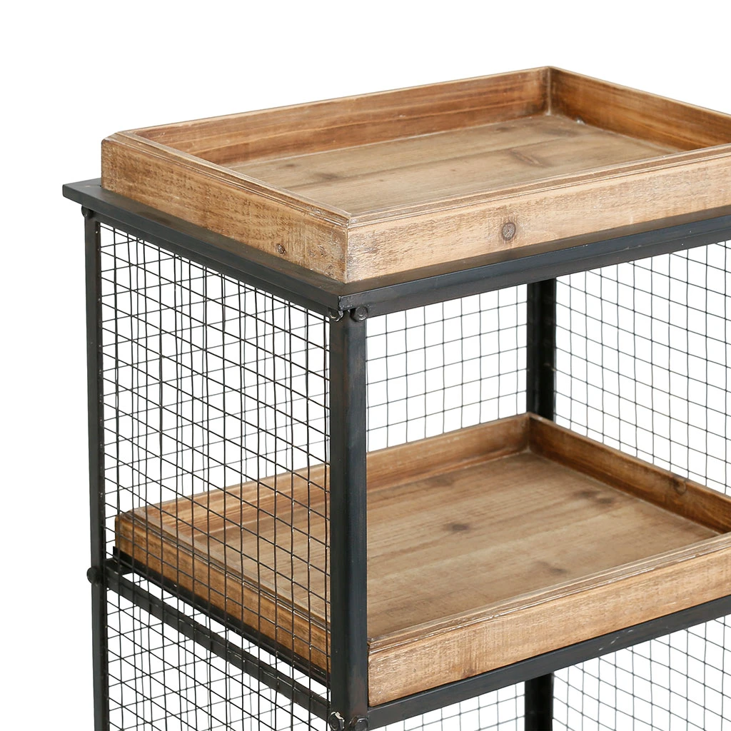 Comptoir De Famille Desserte à Roulette En Sapin Naturel Et Fer 5 Comptoir De Famille Desserte à Roulette En Sapin Naturel Et Fer – Image 3