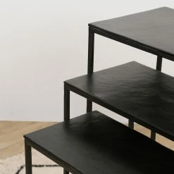Côté Table Console Gigogne (x3) En Fer Noir - Felia -SEMA design Boutique 37338 SITU04 WEB