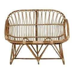 Jardin D'Ulysse Banquette 2 Places En Rotin Naturel