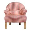 Comptoir De Famille Fauteuil Crapaud En Coton Vichy Rouge Et Pin - Margot -SEMA design Boutique 4952 DEB WEB