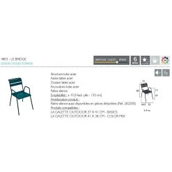 Fermob Chaise Bridge D'extérieur En Acier Carbone - Monceau 8 Fermob Chaise Bridge D'extérieur En Acier Carbone - Monceau -SEMA design Boutique 614167 FRN02 WEB