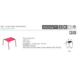 Fermob Table Basse D'exterieur En Acier Cactus - Monceau -SEMA design Boutique 615252 FRN02 WEB