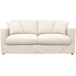 Inside Canapé Convertible 3 Places Gabriel - Velours Texturé - Ecru