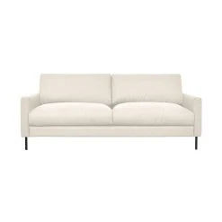 Inside Canapé Fixe 3 Places Gaspard - Velours Texturé - Dany Ecru