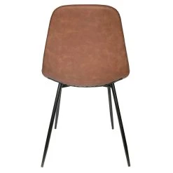 Home Déco Factory Chaise Salle à Manger Effet Cuir Marron - Amber -SEMA design Boutique 620097 FRN03 WEB