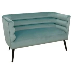 Home Déco Factory Canape Amelia Velours Vert De Gris