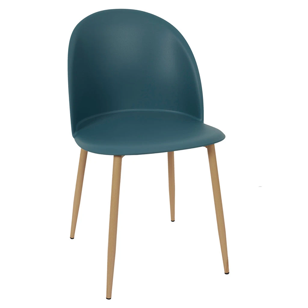 Home Déco Factory Chaise Scandinave Bergen Bleu Canard 3 Home Déco Factory Chaise Scandinave Bergen Bleu Canard