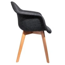 Home Déco Factory Chaise Avec Accoudoir En Tissu Grosse Maille Noir - Scarlett 10 Home Déco Factory Chaise Avec Accoudoir En Tissu Grosse Maille Noir - Scarlett -SEMA design Boutique 623919 FRN03 WEB