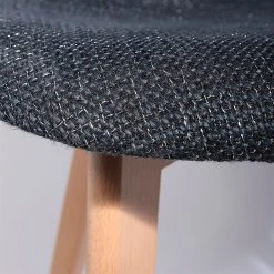 Home Déco Factory Chaise Salle à Manger En Tissu Grosse Maille Noir - Scarlett -SEMA design Boutique 623920 FRN05 WEB