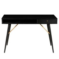 Zago Bureau Avec Tiroir En Bois Et Fer Noir - Vero