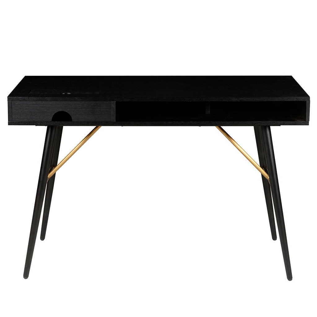 Zago Bureau Avec Tiroir En Bois Et Fer Noir - Vero 6 Zago Bureau Avec Tiroir En Bois Et Fer Noir - Vero – Image 4