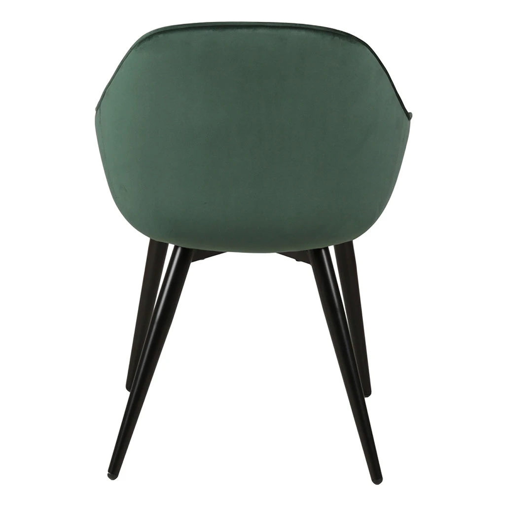 Zago Chaise Avec Accoudoirs En Velours Vert Sapin - Ben 5 Zago Chaise Avec Accoudoirs En Velours Vert Sapin - Ben – Image 3