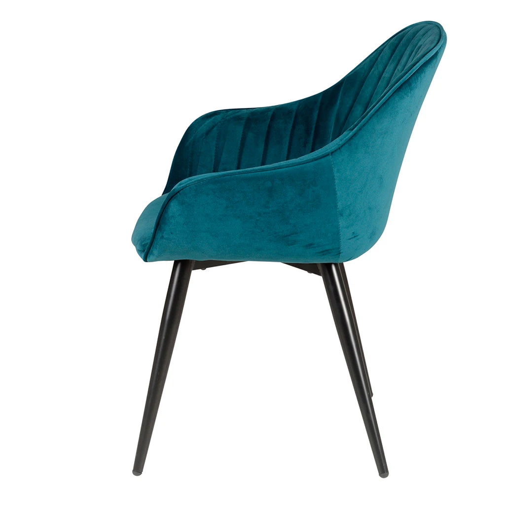 Zago Chaise Avec Accoudoir En Velours Bleu - Ben 6 Zago Chaise Avec Accoudoir En Velours Bleu - Ben – Image 4