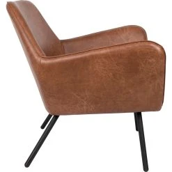 White Label Living Fauteuil Effet Cuir Vintage Marron - Bastien -SEMA design Boutique 627289 FRN03 WEB