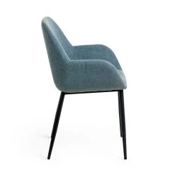 La Forma Chaise Avec Accoudoir En Tissu Bleu Clair - Konna -SEMA design Boutique 627658 FRN02 WEB