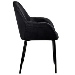 Home Déco Factory Chaise Avec Accoudoir En Velours Cotelé Noir - Julia -SEMA design Boutique 629680 FRN03 WEB