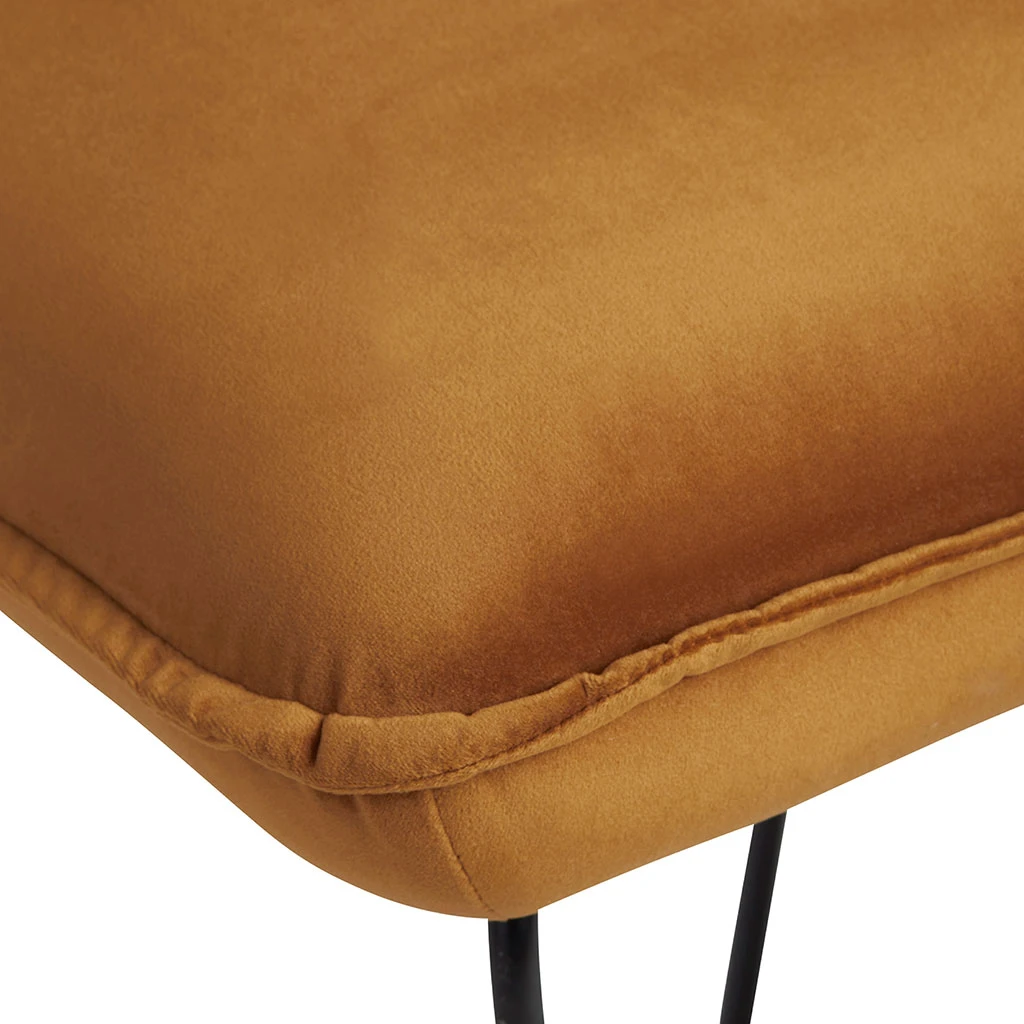 Zago Fauteuil En Velours Ambre - Habby 8 Zago Fauteuil En Velours Ambre - Habby – Image 6