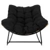 Home Déco Factory Fauteuil De Jardin A Bascule Coussin Noir -Tamia 2 Home Déco Factory Fauteuil De Jardin A Bascule Coussin Noir -Tamia -SEMA design Boutique 633482 FRN01 WEB