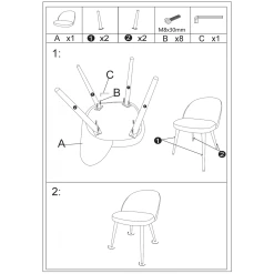 Opjet Chaise Salle à Manger En Velours Miel - Ingrid 11 Opjet Chaise Salle à Manger En Velours Miel - Ingrid -SEMA design Boutique 63867 bleu 4