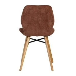 Zago Chaise Salle à Manger En Tissu Soft Touch Marron Nèfle - Keri -SEMA design Boutique 638829 FRN04 WEB