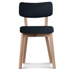 Opjet Chaise Salle à Manger En Tissu Noir - Charline