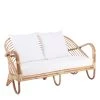 Mica Décorations Banc En Rotin 2 Places Avec Coussin Blanc L140cm - Rochester -SEMA design Boutique 642650 FRN01 WEB