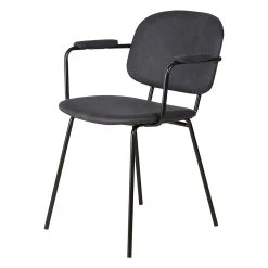 Zago Fauteuil En Tissu Effet Daim Noir - Aston -SEMA design Boutique 646232 FRN02 WEB