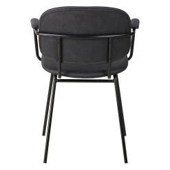 Zago Fauteuil En Tissu Effet Daim Noir - Aston -SEMA design Boutique 646232 FRN04 WEB