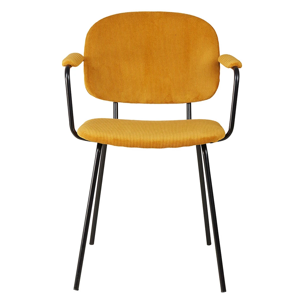 Zago Fauteuil Velours Côtelé Curry - Aston 3 Zago Fauteuil Velours Côtelé Curry - Aston