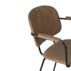 Zago Fauteuil Tissu Effet Daim Marron Foncé - Aston -SEMA design Boutique 646237 FRN06 WEB