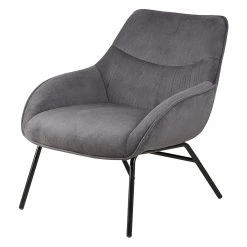 Zago Fauteuil En Velours Côtelé Gris Argent - Martin -SEMA design Boutique 646263 FRN02 WEB