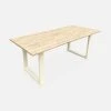 Alice's Garden Table De Jardin En Acacia Brossé Et Acier Beige L180cm - Salta