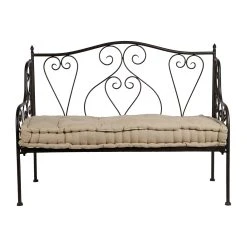 Comptoir De Famille Banquette 2 Places En Fer Forge Brun - Volute -SEMA design Boutique 699 DET01 WEB