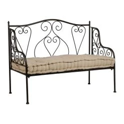 Comptoir De Famille Banquette 2 Places En Fer Forge Brun - Volute -SEMA design Boutique 699 DET02 WEB