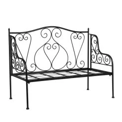 Comptoir De Famille Banquette 2 Places En Fer Forge Brun - Volute -SEMA design Boutique 699 DET03 WEB