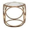 SEMA DESIGN Table D'appoint En Rotin Naturel Et Verre