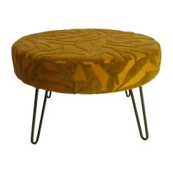 SEMA DESIGN Tabouret En Velours Texturé Mordoré - Solor
