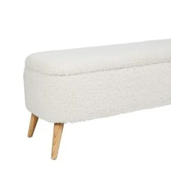 SEMA DESIGN Banc Coffre Bouclette Blanc Crème - Elément -SEMA design Boutique 75088 DET02 WEB