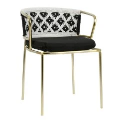 SEMA DESIGN Fauteuil En Fer Doré Et Assise Coton - Cobalt -SEMA design Boutique 76039 DET01 WEB