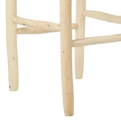 SEMA DESIGN Chaise De Bar En Cuir Brun Et Bois D'eucalyptus - Cuir -SEMA design Boutique 76487 DET03 WEB