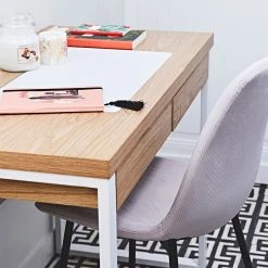 Home Déco Factory Bureau En Métal Blanc Et Bois - Liam -SEMA design Boutique 764cb amb rentree2021 1383 hd