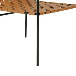 SEMA DESIGN Fauteuil Aspect Cuir Brun Et Fer Noir -Terre Boheme -SEMA design Boutique 76595 DET04 WEB