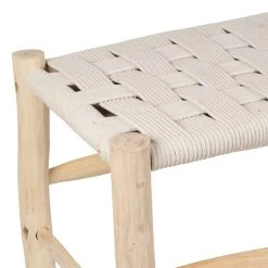 SEMA DESIGN Banc En Bois D'eucalyptus Et Coton Beige -SEMA design Boutique 76885 DET02 WEB